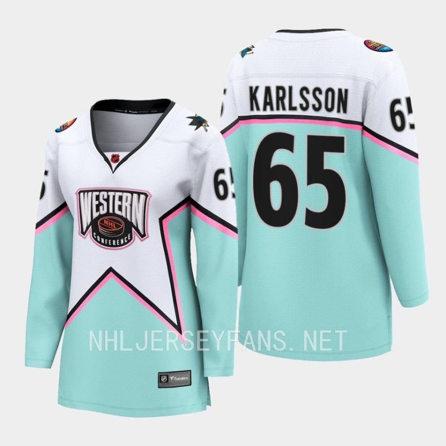 women sharks erik karlsson white 2023 nhl all star western conference breakaway player jersey