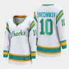 women sharks evgeny svechnikov white 2022 special edition 2.0 breakaway player retro jersey