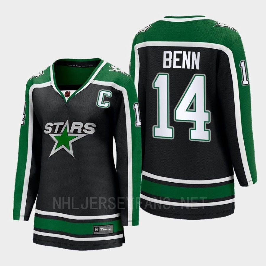 women stars jamie benn black 2022 special edition 2.0 breakaway player retro jersey