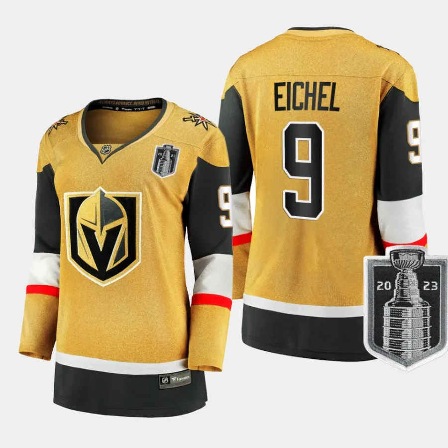 women vgk jack eichel gold 2023 stanley cup final home jersey