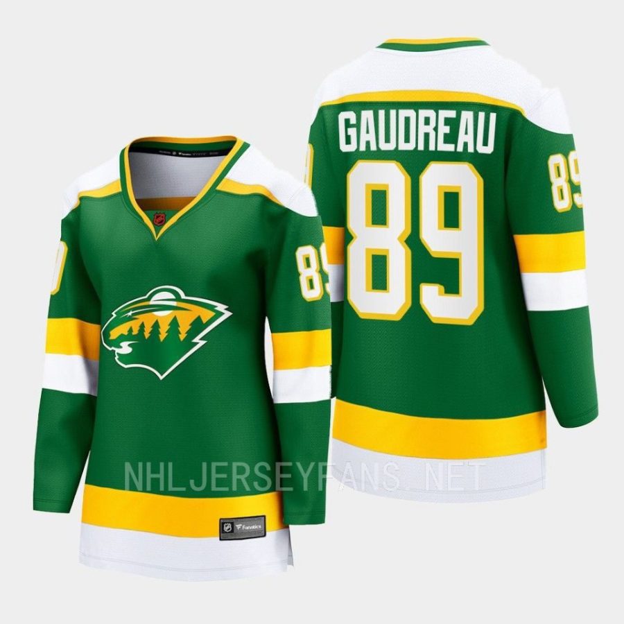 women wild frederick gaudreau green 2022 special edition 2.0 breakaway retro jersey