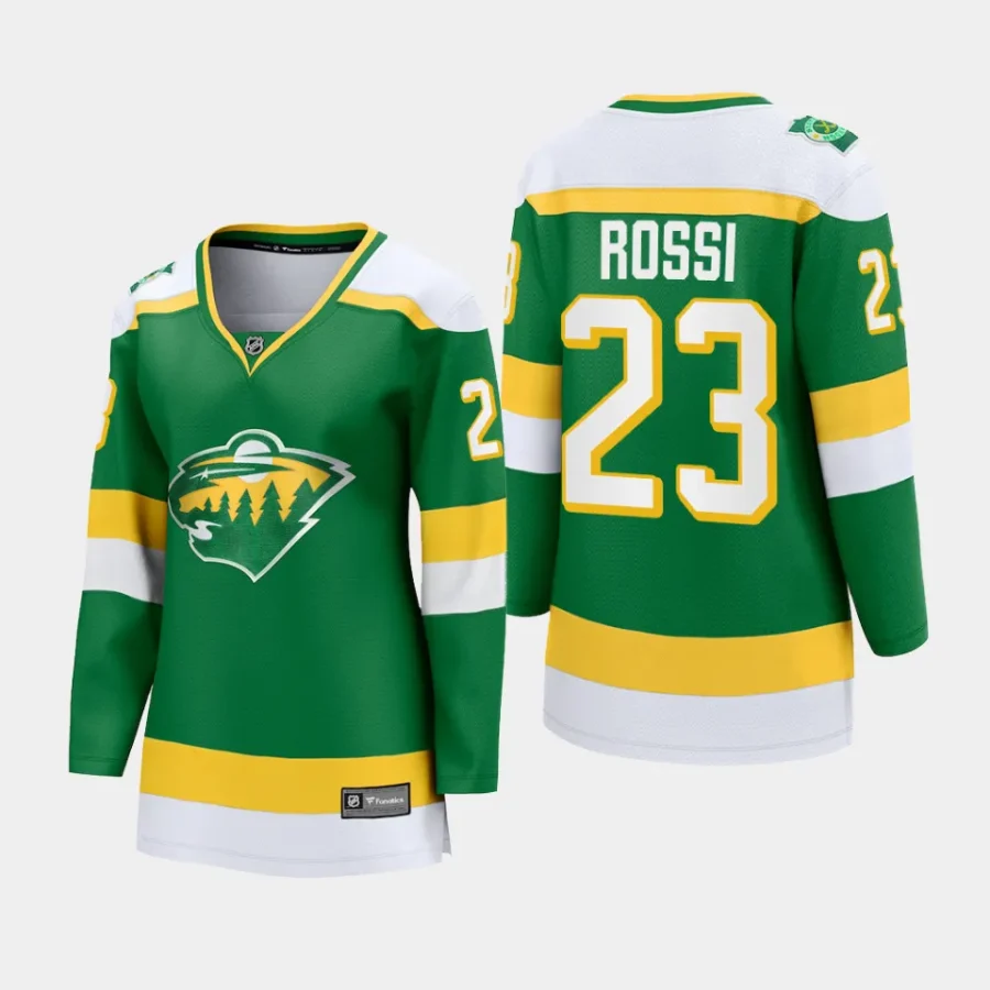 women wild marco rossi green 2023 24 alternate premier breakaway player jersey