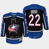 youth blue jackets jake bean navy 2022 special edition 2.0 premier retro jersey