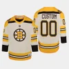 youth bruins custom cream 2023 24 100th anniversary premier player jersey