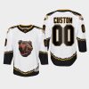 youth bruins custom white 2022 special edition 2.0 replica retro jersey