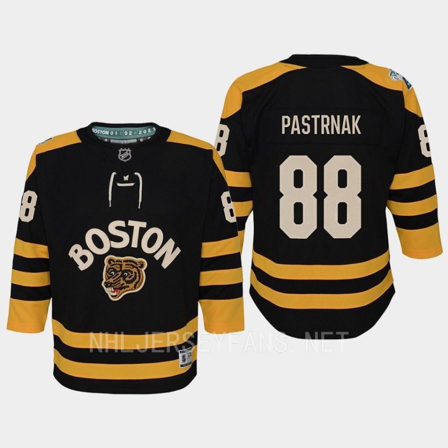 youth bruins david pastrnak black 2023 winter classic premier jersey