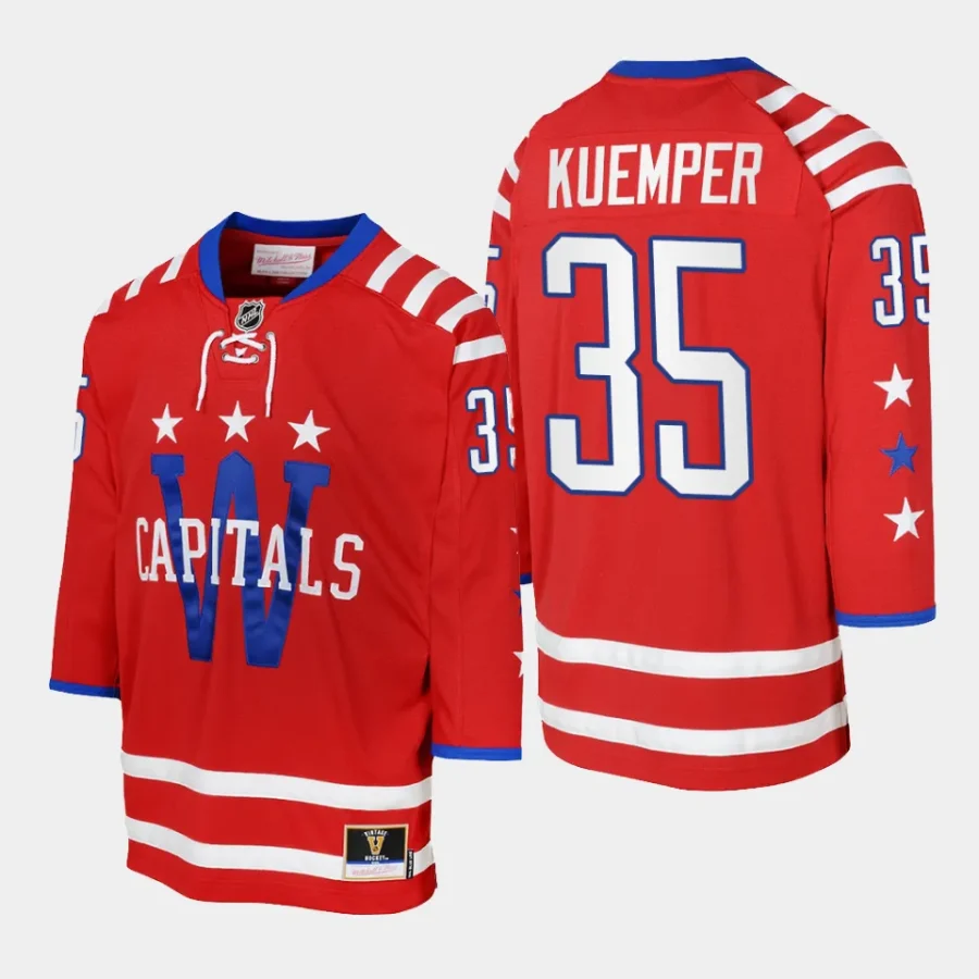 youth capitals darcy kuemper red 2015 blue line mitchell ness jersey