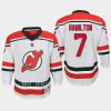 youth devils dougie hamilton white 2022 23 heritage replica jersey