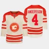 youth flames rasmus andersson cream 2023 nhl heritage classic premier player jersey