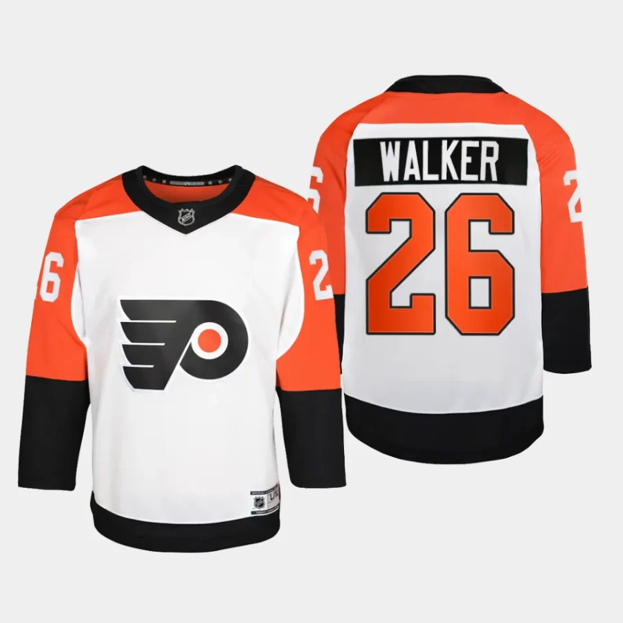 youth flyers sean walker white 2023 24 away premier player jersey