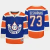 youth oilers vincent desharnais royal 2023 nhl heritage classic premier player jersey