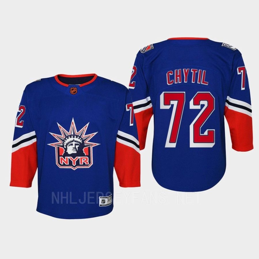 youth rangers filip chytil blue 2022 special edition 2.0 replica retro jersey